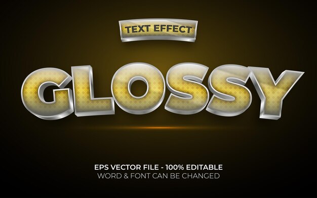 Estilo de efecto de texto brillante Efecto de texto editable