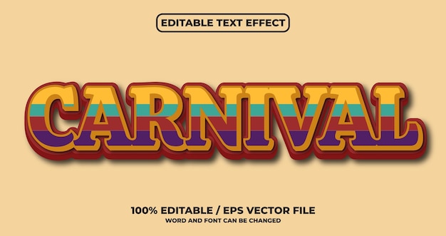 Estilo de efecto de texto de carnaval