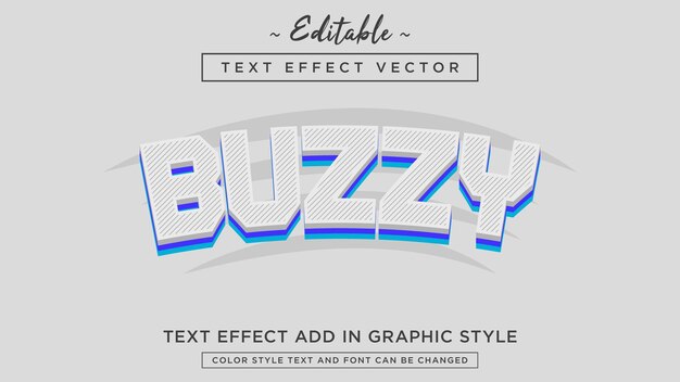 Estilo de efecto de texto de combinación de colores fresco y simple.