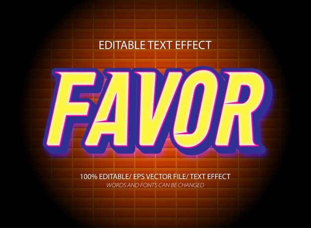 Estilo de efecto de texto editable en 3D