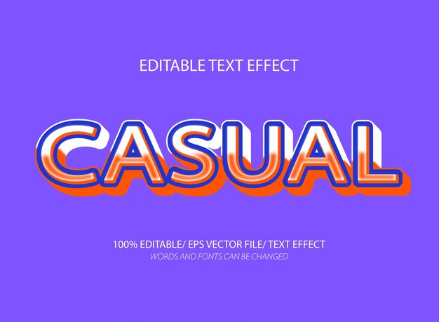 Estilo de efecto de texto editable en 3D