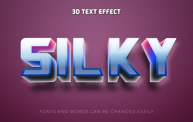Estilo de efecto de texto editable en 3D