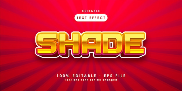 Vector estilo de efecto de texto editable sombra