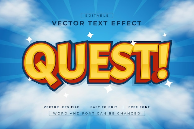 Estilo de efecto de texto editable de vector de búsqueda