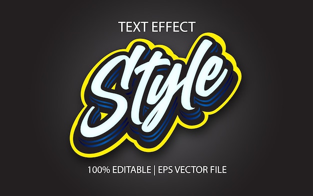 Vector estilo efecto de texto estilo