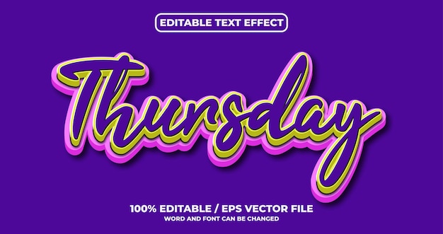 estilo de efecto de texto jueves