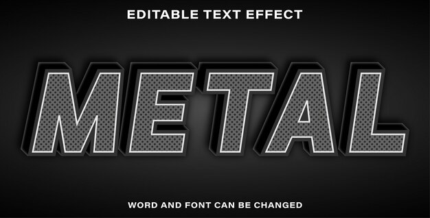 Estilo de efecto de texto metálico