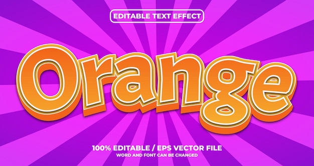Estilo de efecto de texto naranja