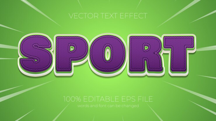 Vector estilo de efecto de texto de neón editable deportivo efecto de texto editable eps