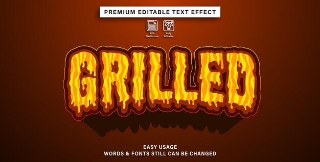 Estilo de efecto de texto a la parrilla