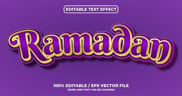 Estilo de efecto de texto de ramadán