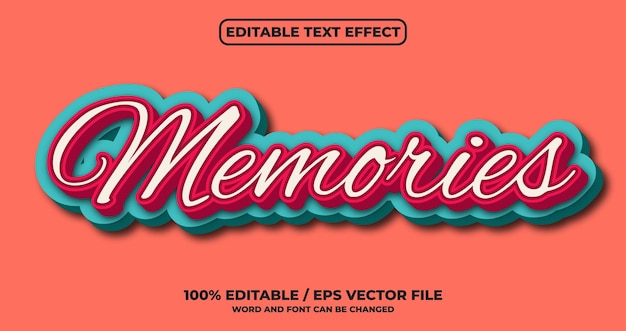 Estilo de efecto de texto de recuerdos