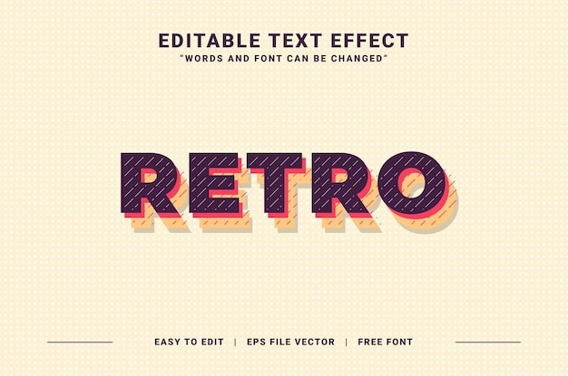 Estilo de efecto de texto retro