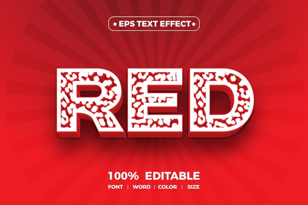 Estilo de efecto de texto rojo