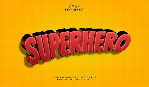 Estilo de efecto de texto de superhéroe cómic Editable Efecto de texto logotipo Título del juego