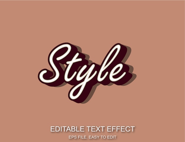 Vector estilo de efecto de texto