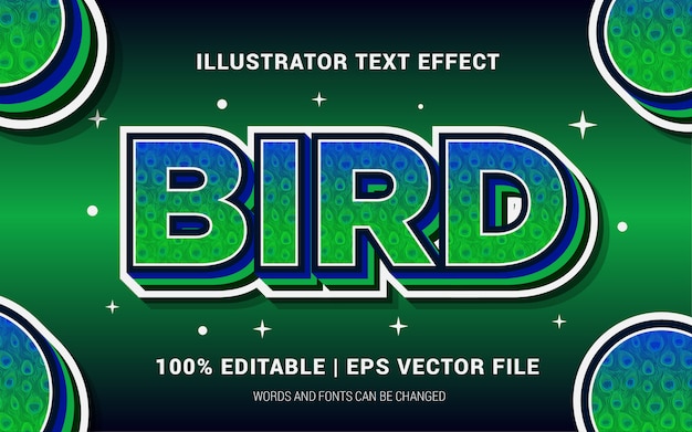 ESTILO DE EFECTOS DE TEXTO DE AVES