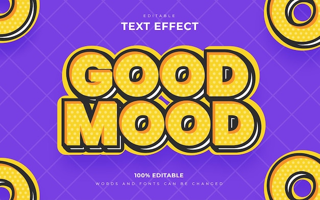 Estilo de efectos de texto editable retro de buen humor