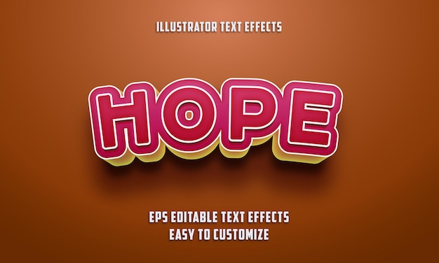 Estilo de efectos de texto editables en color naranja y rosa