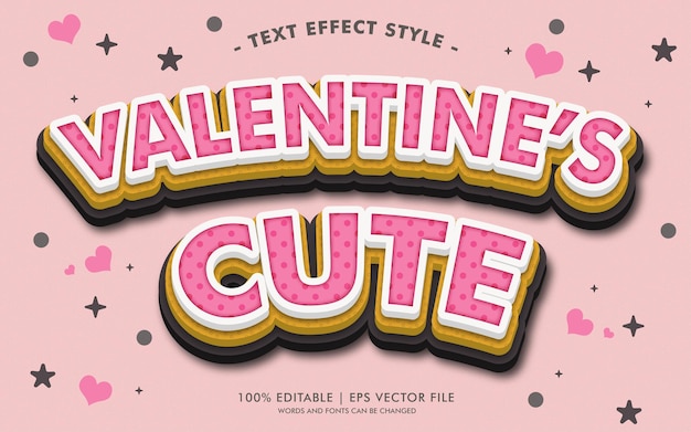 ESTILO DE EFECTOS DE TEXTO LINDO DE SAN VALENTÍN