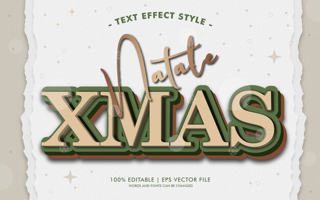 ESTILO DE EFECTOS DE TEXTO DE NAVIDAD DE NATALE