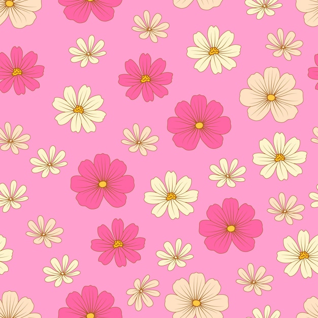 Estilo elegante sin costuras con flores de arte de línea mínima Perfecto para el embalaje de marca de textiles