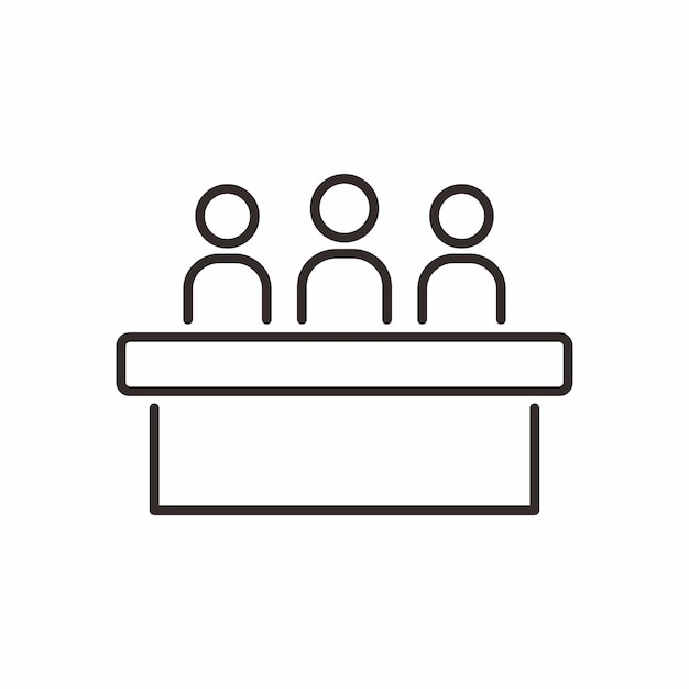 estilo de esquema grupo de jurados ilustración de icono