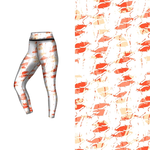 estilo de fondo abstracto para leggings deportivos