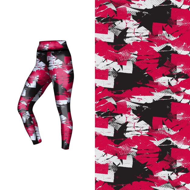 estilo de fondo abstracto para leggings deportivos
