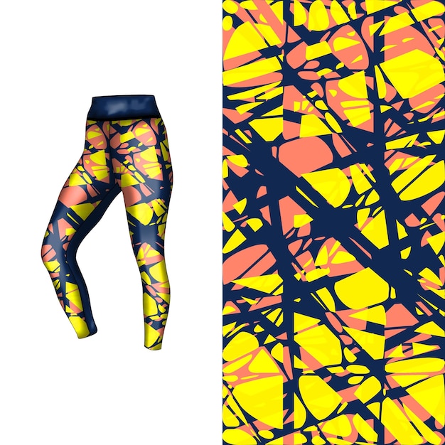 estilo de fondo abstracto para leggings deportivos