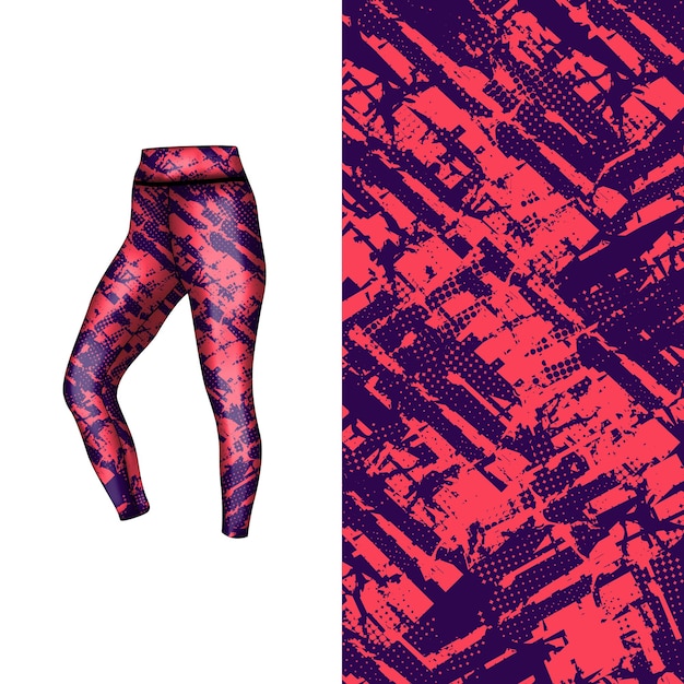estilo de fondo abstracto para leggings deportivos