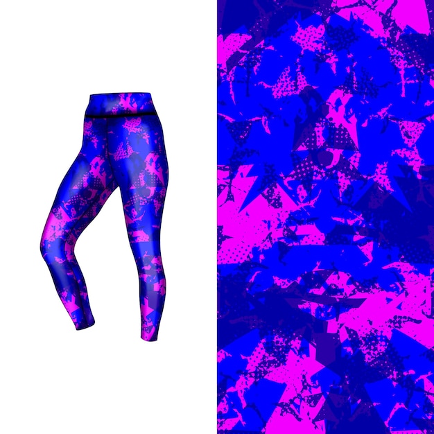 estilo de fondo abstracto para leggings deportivos