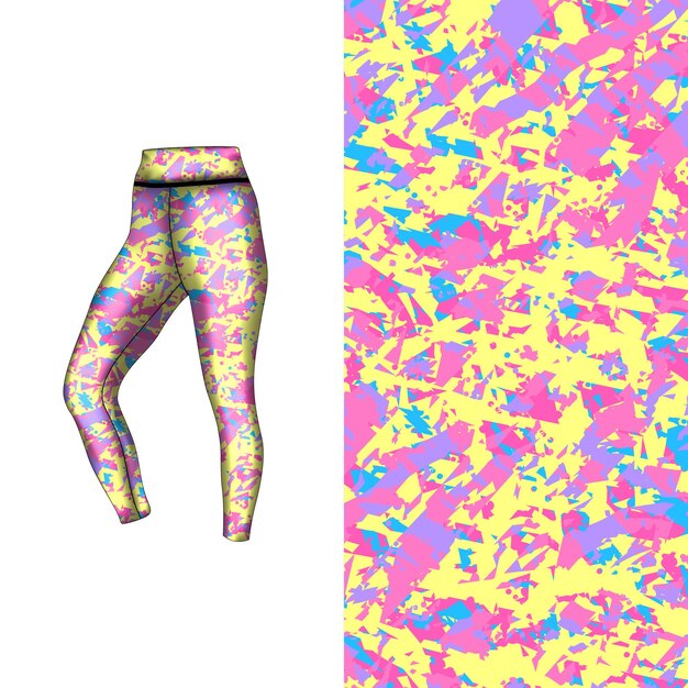 estilo de fondo abstracto para leggings deportivos