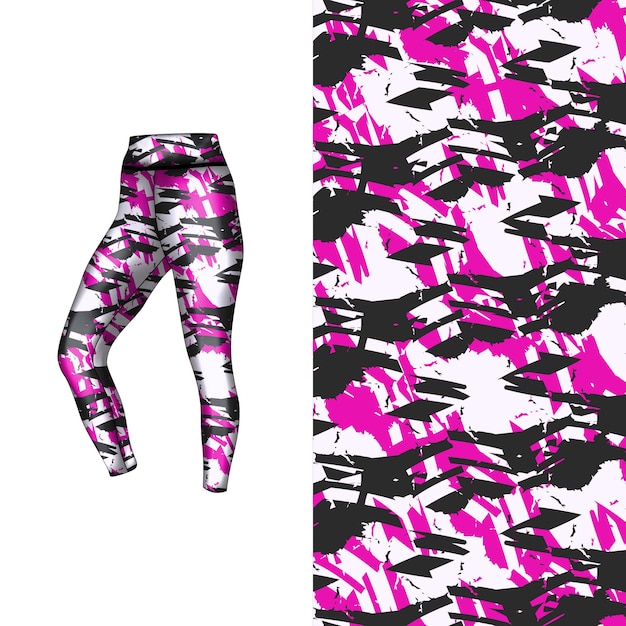 estilo de fondo abstracto para leggings deportivos