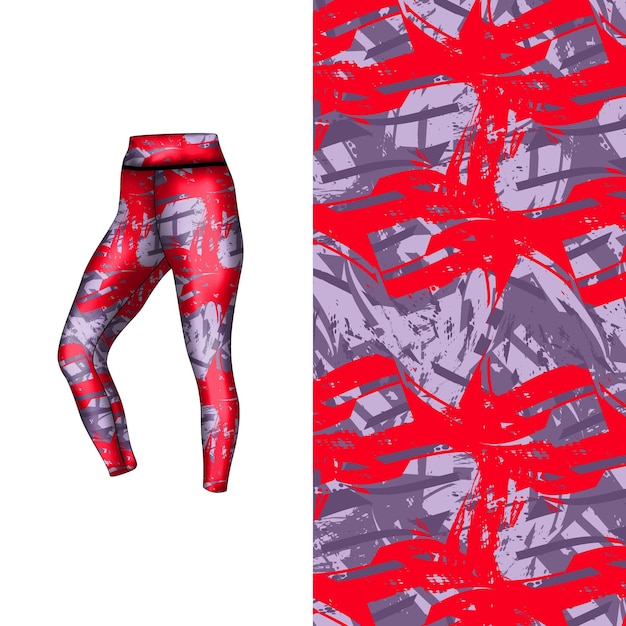 estilo de fondo abstracto para leggings deportivos