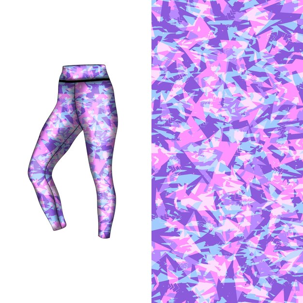 estilo de fondo abstracto para leggings deportivos
