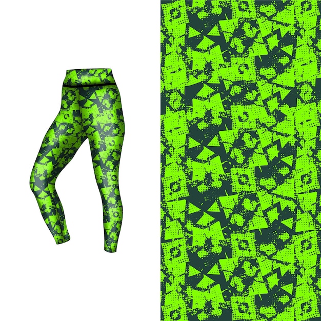 estilo de fondo abstracto para leggings deportivos