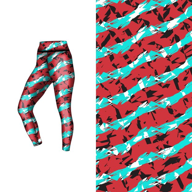 estilo de fondo abstracto para leggings deportivos