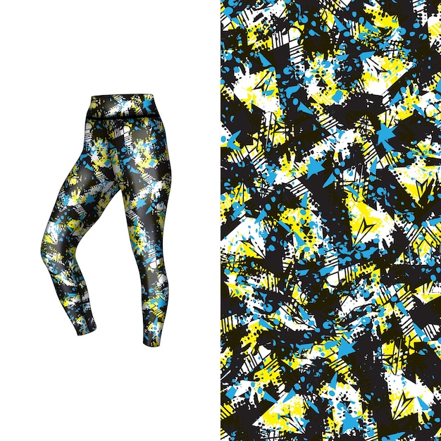 estilo de fondo abstracto para leggings deportivos