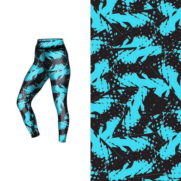 estilo de fondo abstracto para leggings deportivos