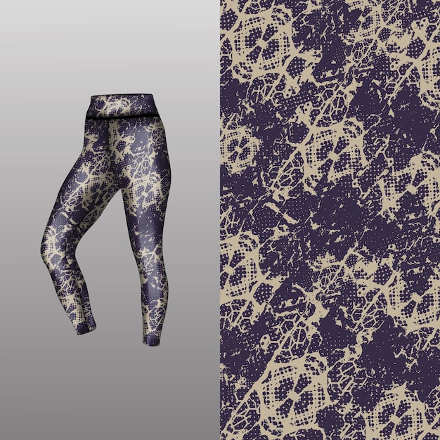 estilo de fondo abstracto para leggings deportivos