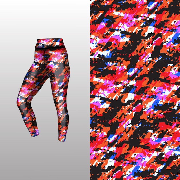 estilo de fondo abstracto para leggings deportivos