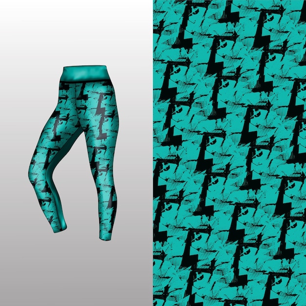 estilo de fondo abstracto para leggings deportivos