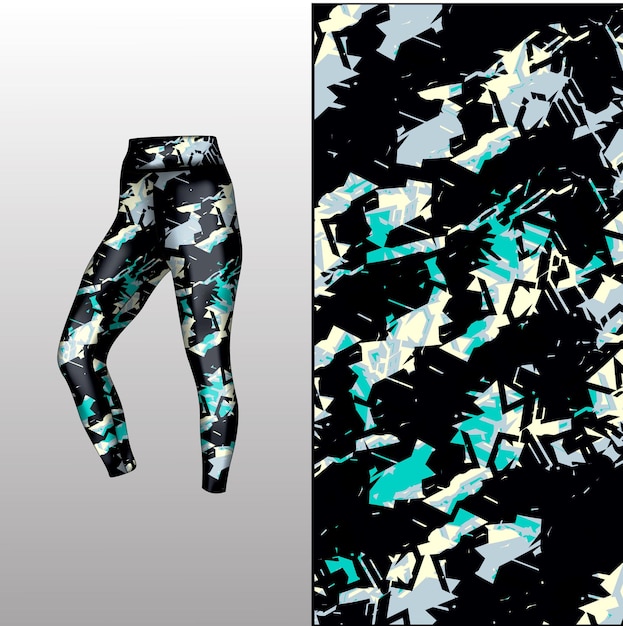 estilo de fondo abstracto para leggings deportivos