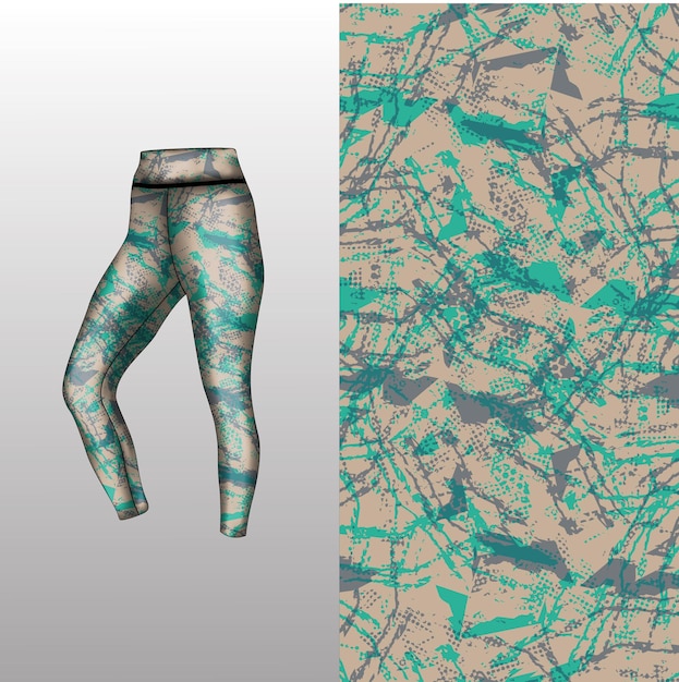 Vector estilo de fondo abstracto para leggings deportivos