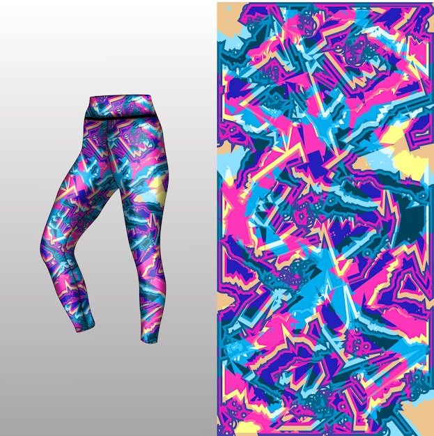 estilo de fondo abstracto para leggings deportivos