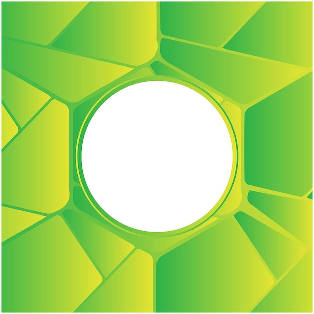 Estilo de fondo geométrico verde claro con forma redonda blanca para el negocio de impresión de presentaciones
