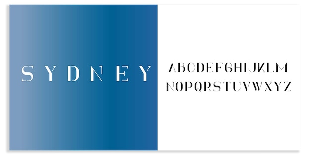 Estilo de fuente de diseño de letras del alfabeto estilo de fuente de vector abstracto moderno
