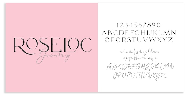 Estilo de fuente de diseño de letras del alfabeto estilo de fuente de vector abstracto moderno