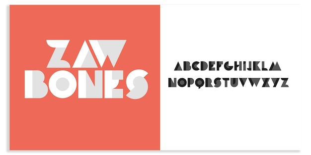 Estilo de fuente de diseño de letras del alfabeto estilo de fuente de vector abstracto moderno